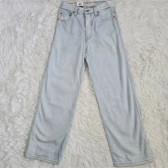 Levi's Ribcage Super High Rise Ankle Straight Light Wash Jeans NWT 26 X 27 - Picture 8 of 16